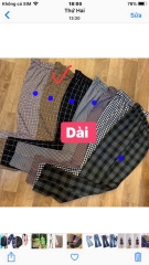 Quần baggy lưng thun kẻ caro nhiều màu