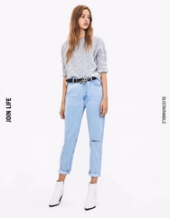 BERSHKA HIGH WAIST MOM JEANS