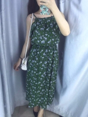 Đầm maxi 2 dây thun eo