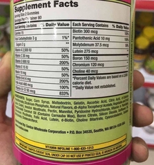 Kẹo dẻo bổ sung vitamin cho người lớn Kirkland Signature Adult