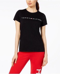 Áo thun cotton thêu chữ nổi