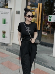 SÉT ZARA ÁO NHÚN 2 BÊN,QUẦN DÀI THUN COTTON GÂN 4 CHIỀU