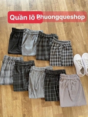 Quần baggy caro lửng mắc cá ! lưng thun