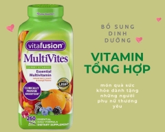 KẸO DẺO VITAFUSION MULTIVITES GUMMY VITAMINS, CHAI 260 VIÊN