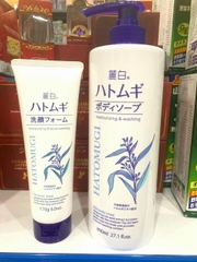 Combo sữa tắm + sữa rửa mặt hatomugi nhật
