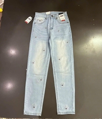 Jean dài tommy NYC thêu logo