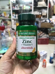Viên kẽm ZinC + Vitamin C - Viên kẽm Nature's Bounty Zinc 50mg 90 viên của Canada