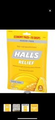 Gói kẹo ngậm Halls Mountain Menthol 70 viên.