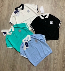 POLO CỔ BẺ MLB THUN COTTON CÁ SẤU 4 CHIỀU