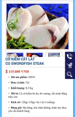 Cá cờ kiếm cắt lát và Đuôi cá cờ kiếm