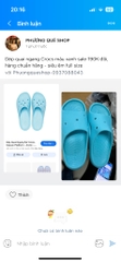 Dép quai ngang Crocs màu xanh sale 190K