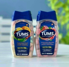 KẸO TRỊ ĐAU DẠ DÀY, CHỐNG ĐẦY HƠI KHÓ TIÊU TUMS EXTRA STRENGTH ANTACID 750MG 100 VIÊN