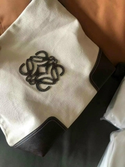 LOEWE TOTE CANVAS phối da thật