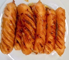 Xúc xích sạch nhà làm, thịt heo đồng bào gialai,
