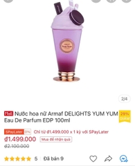 Nước hoa nữ Armaf DELIGHTS YUM YUM Eau De Parfum EDP 100ml