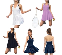 Đầm, váy liền thân sát nách cổ yếm sẵn mút ngực