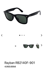 Mẫu kính Rayban wayfarer