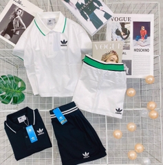 Set Adidas tone màu Trắng - Đen