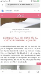 TẨY TẾ BÀO CHẾT CURE NATURE AQUA GEL