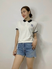 POLO CỔ BẺ MLB THUN COTTON CÁ SẤU 4 CHIỀU