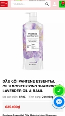 Dầu Gội & Xả Pantene Essential Oils