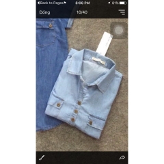 Áo denim sơmi
