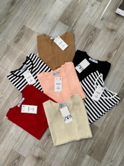 Dệt kim zara 3 lỗ dáng rộng