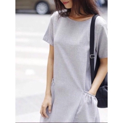 Đầm suôn có 2 túi hàng  nối chuyền