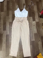 Jumsuit hàng xuất dư chất linen