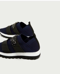Zara beaded stretch sneaker