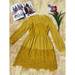 Đầm xòe tay dài Free size