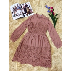 Đầm xòe tay dài Free size