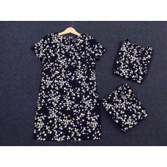 Đầm thun cotton dày form suôn in hoa, form đẹp