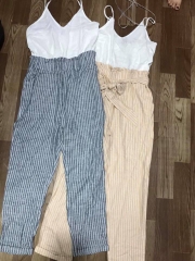 Jumsuit hàng xuất dư chất linen