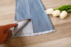 Quần ống vẩy gân giữa xẻ CT Jeans