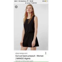 Jumsuit cut out lưng - MANGO xuất xịn.