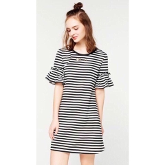Đầm thun cotton tay loe