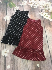 đầm hoa/ chấm bi chất lanh lụa