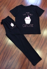 Bộ thun cotton in hình xinh xắn