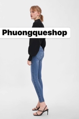 TOP DENIM HIGH WAIST BLUE JEANS