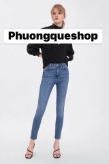 TOP DENIM HIGH WAIST BLUE JEANS