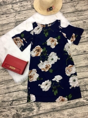 Đầm lanh lụa ko nhăn ,in hoa xinh xắn