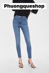 TOP DENIM HIGH WAIST BLUE JEANS