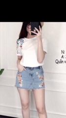 áo thun cotton thêu