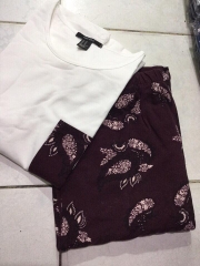 Bộ thun cotton 100% phối màu quần cùng màu túi áo,