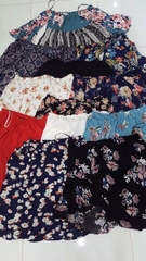 ÁO BẸT VAI TAY LOE - VẢI VOAN IN HOA - HIỆU BOBEAU XUẤT DƯ