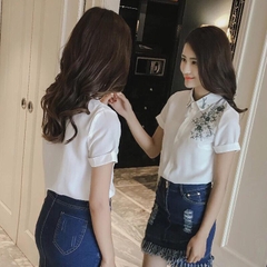 áo sơmi trắng thêu