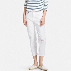 Jean trắng Uniqlo form baggy
