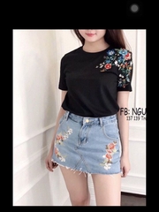 áo thun cotton thêu