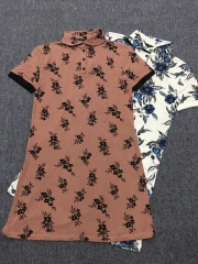 Đầm thun coton cổ sơmi